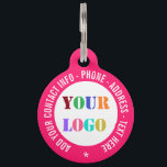 Design Your Own Logo or Photo Text Name Pet ID Tag<br><div class="desc">Custom Colors and Fonts - Personalized Pet ID Tags with Your Logo or Photo / or QR Code and Custom Text - Name Info Design Your Own Pet ID Tag - Add Your Logo - Image - Photo or QR Code / Custom Text - Name / or E-mail - Phone...</div>
