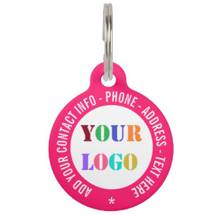 Design Your Own Logo or Photo Text Name Pet ID Tag