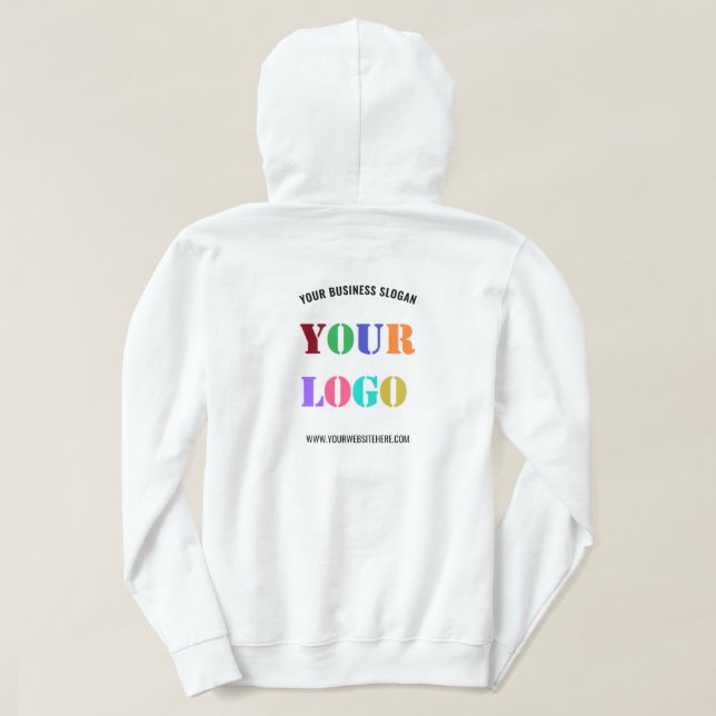 Design Your Own Logo Text Business Hoodie Template (Design Back)