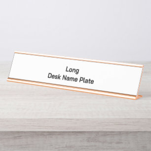Design Your Own Long Rose Gold Desk Name Plate