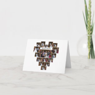 Design Your Own Love Heart Shaped Photo Collage Card