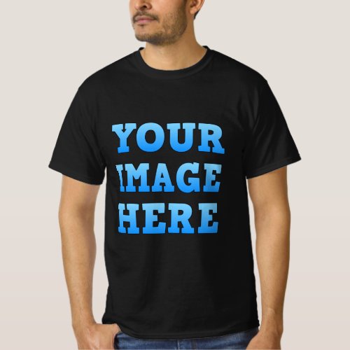 Design Your Own Mens Black Value T_Shirt