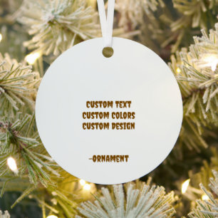 Design Your Own Metal Circle Ornament