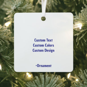 Design Your Own Metal Square Ornament