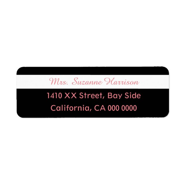 design your own mrs. feminine striped label (Front)