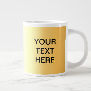 Design Your Own Mug - Gold with Black Text 2 Sides