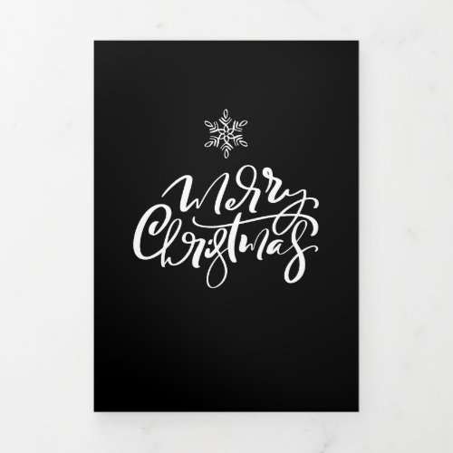 Design Your Own Multi Photo Christmas Holiday Tri_Fold Holiday Card