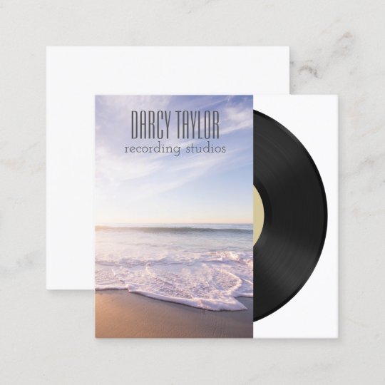 Design Your Own Music Album Cover Square Business Card