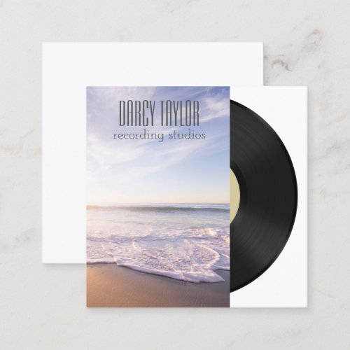 Design Your Own Music Album Cover Square Business Card