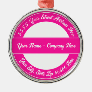 Design Your Own Name Address Ornament Template