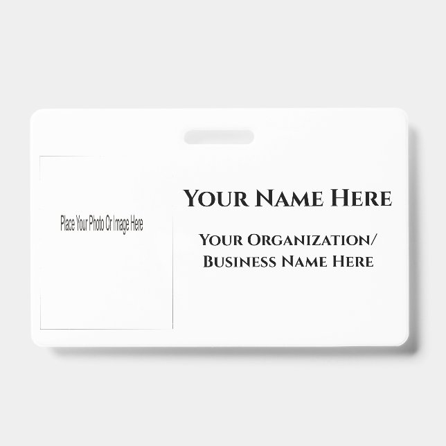 Design Your Own Name Badge (Front)