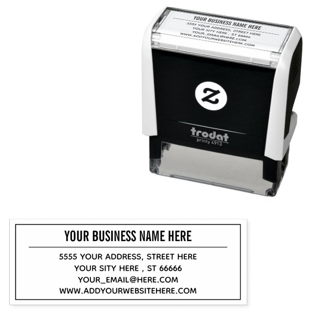 Design Your Own Name Contact Info Address Stamp (In Situ)