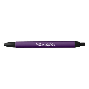 Design Your Own Name on This Dark Purple Pen