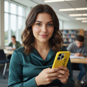 Design Your Own Name on This Gold iPhone 16 Pro Case