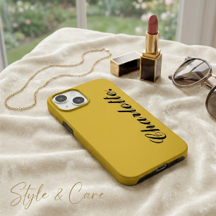 Design Your Own Name on This Metallic Gold Case-Mate iPhone 14 Case