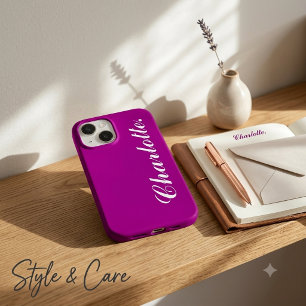 Design Your Own Name on This Purple Case-Mate iPhone 14 Case