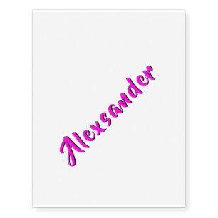 Design Your Own Name Temporary Tattoos Template