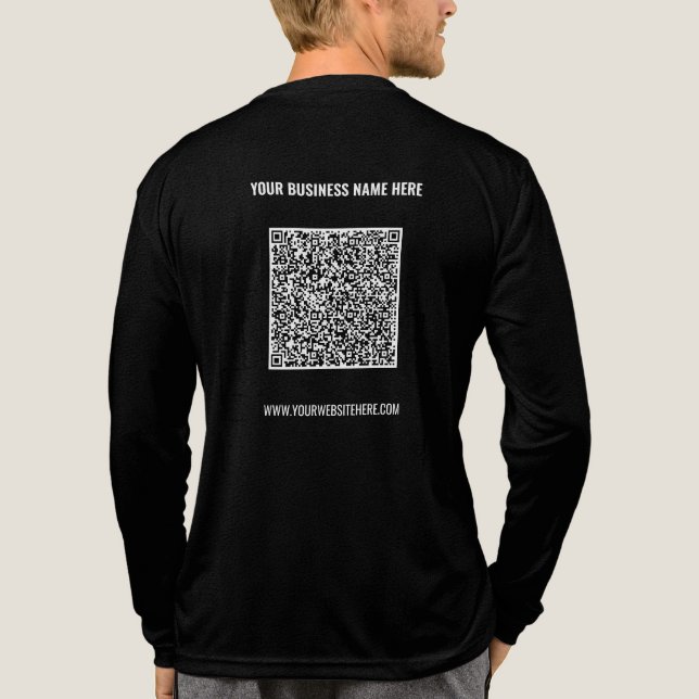 Design Your Own Name Website and QR Code Business Tri-Blend Shirt (Back)