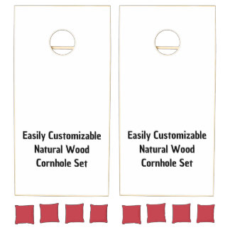 Design Your Own Natural Wood Cornhole Set
