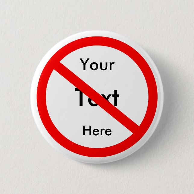 Design Your Own NO Button (Front)