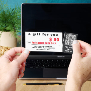 Design Your Own Online Gift Voucher Ticket Example