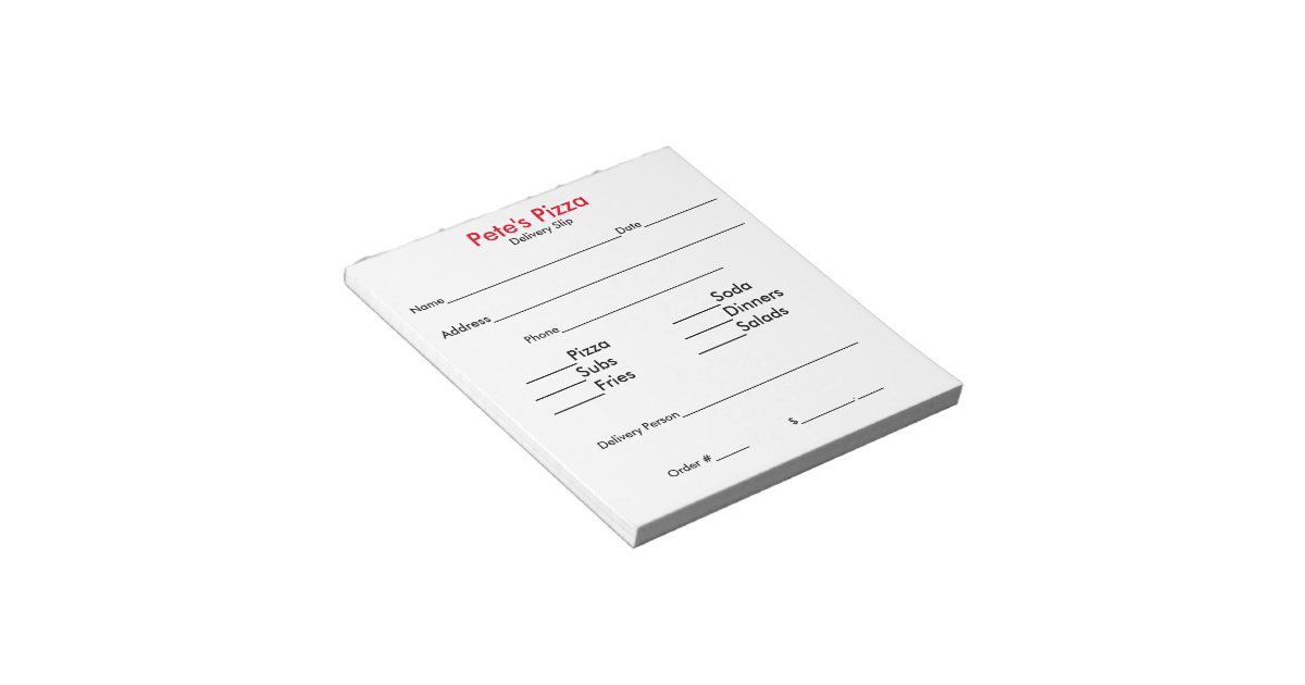 "DesignYourOwn" Order Slips Notepad
