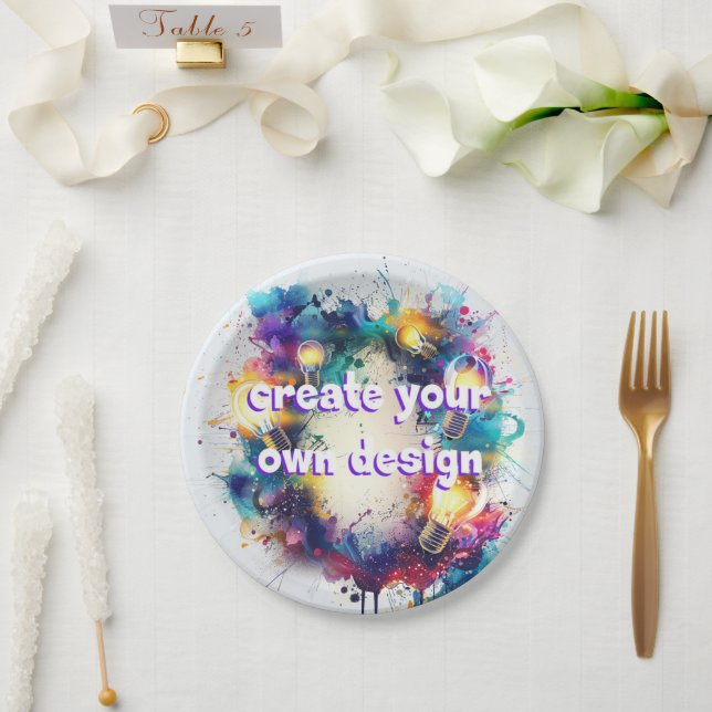 Design your own paper boards plates (Wedding)