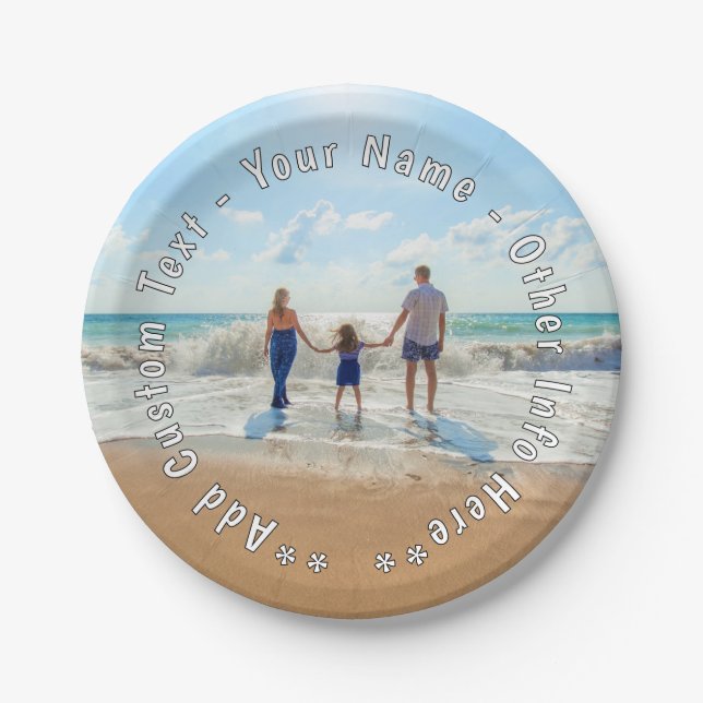Design Your Own Paper Plates with Custom Text (Front)