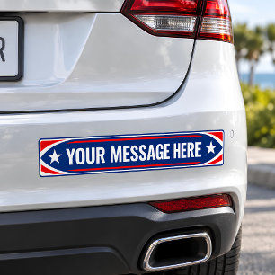 Design Your Own Patriotic Custom Message Bumper Sticker