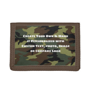Design Your Own Personalized Camo Wallet, Custom  Trifold Wallet