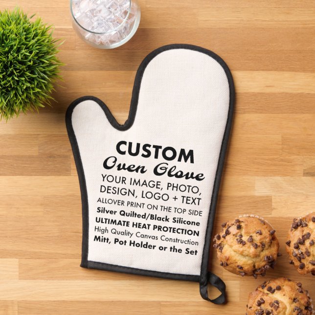 Design Your Own Personalized Canvas Oven Mitt (Top down)