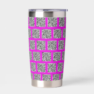 Design Your Own Personalized Custom Color QR Code Insulated Tumbler