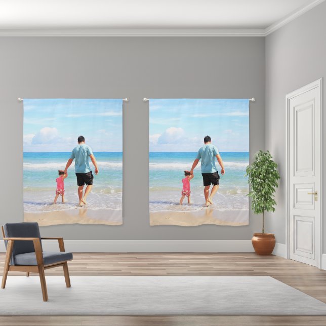 Design Your Own Personalized Custom Photo Blackout Curtains (Wide)