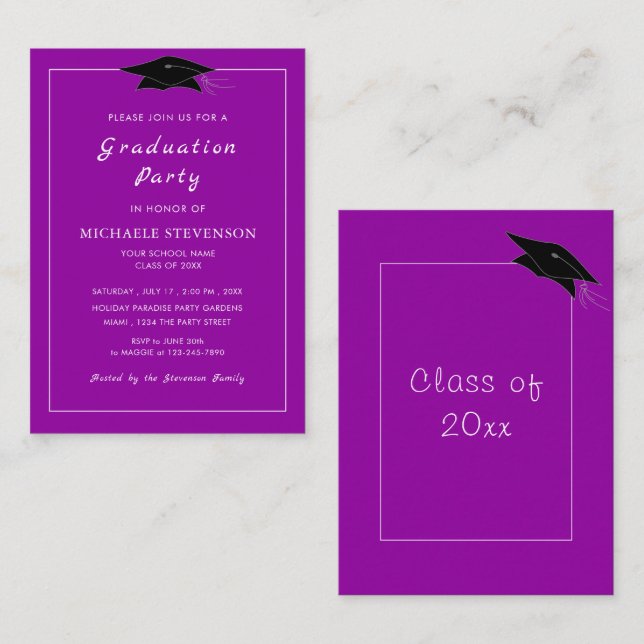 Design Your Own Personalized Graduation Invitation (Front/Back)