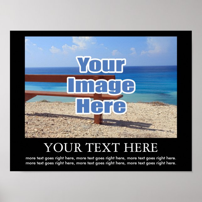 Design Your Own Personalized Image And Text Poster (Front)
