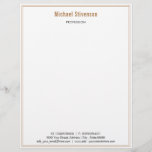 Design Your Own Personalized Letterhead<br><div class="desc">Custom Colors and Fonts - Simple Personalized Name Profession Address Contact Information Business Letterhead - Add Your Name - Company / Profession - Title / Address / Contact Information / More - Phone / E-mail / Website / more - or Remove - Choose / add your favorite Colors / Fonts...</div>