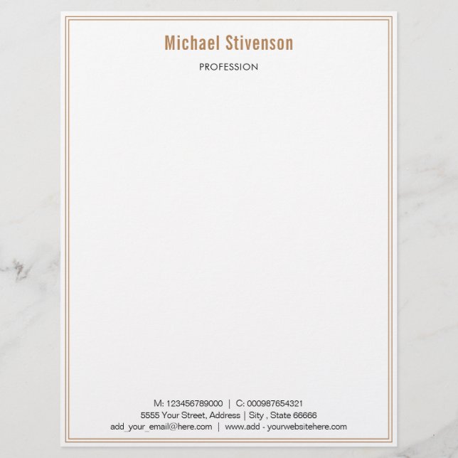 Design Your Own Personalized Letterhead (Front)