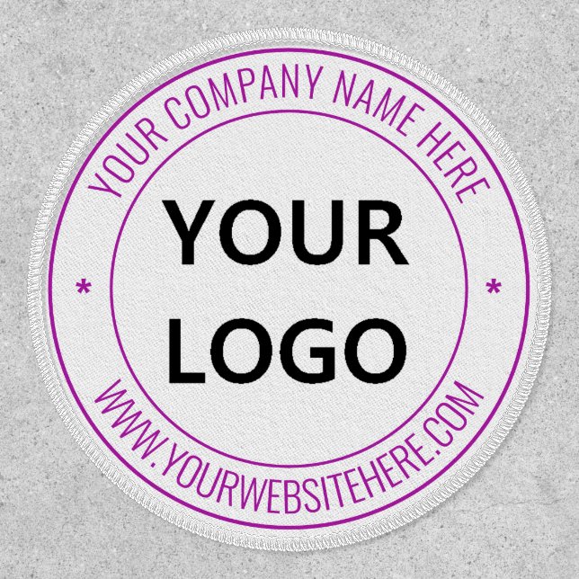 Design Your Own Personalized Logo Text Round Patch (Front)