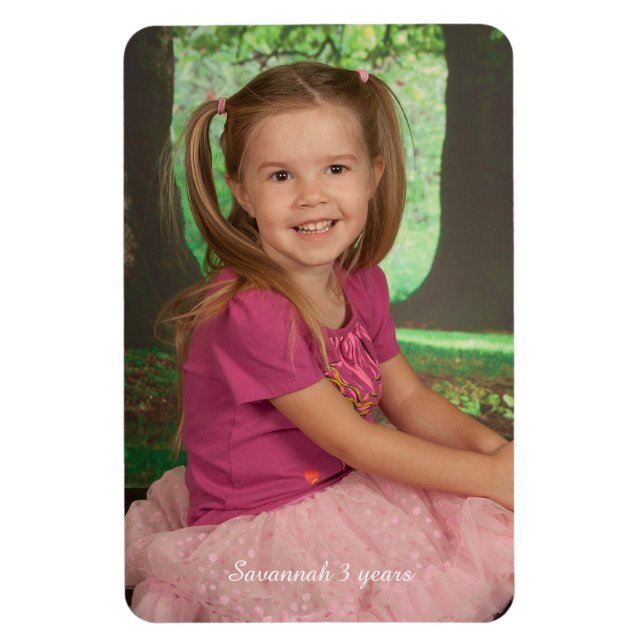 Design Your Own Personalized Photo Magnet Template (Vertical)