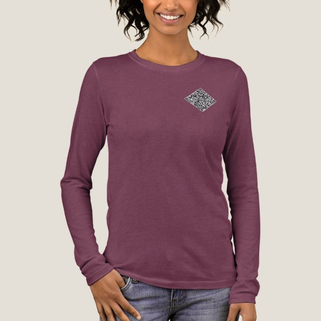 Design Your Own Personalized QR Code Tri-Blend Shirt (Front)