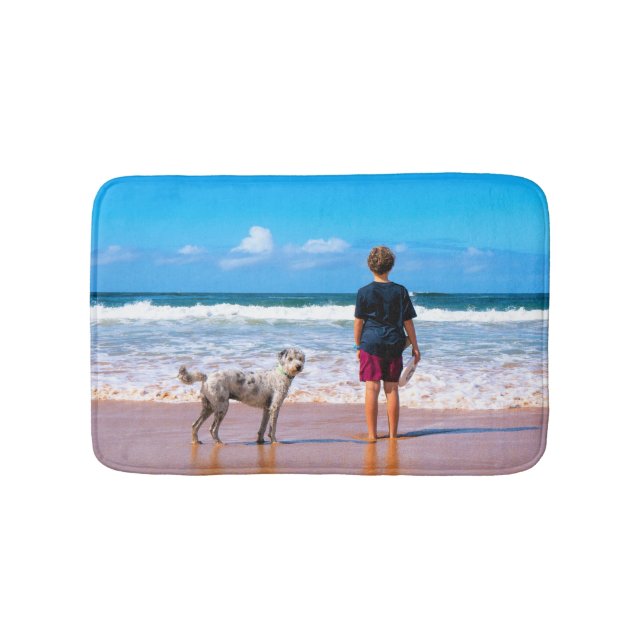 Design Your Own Pet Photo Bath Mat Gift (Front)
