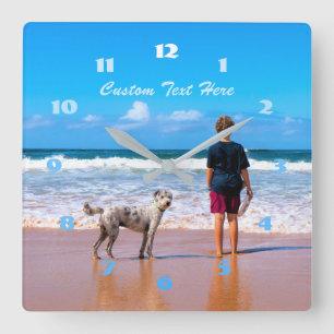 Design Your Own Pet Photo Clock with Custom Text