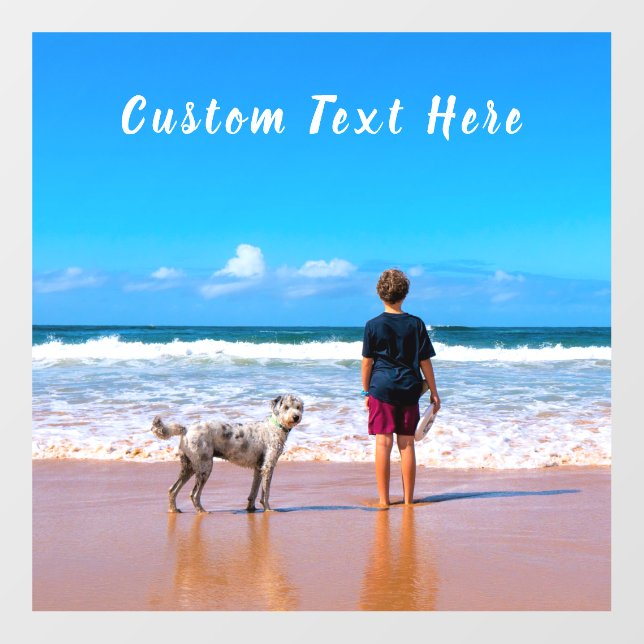 Design Your Own Pet Photo Floor Decals Custom Text (Front)