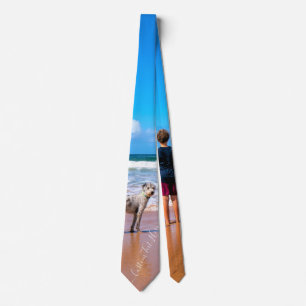 Design Your Own Pet Photo Neck Tie Custom Text