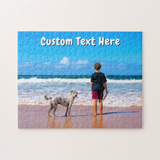 Design Your Own Pet Photo Puzzle Gift Add Text