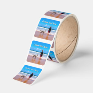 Design Your Own Pet Photo Stickers Custom Text