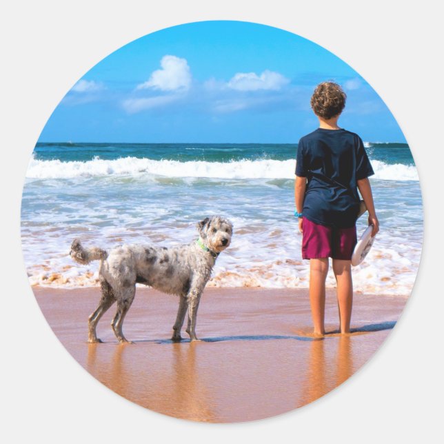 Design Your Own Pet Photo Stickers Personalized (Front)