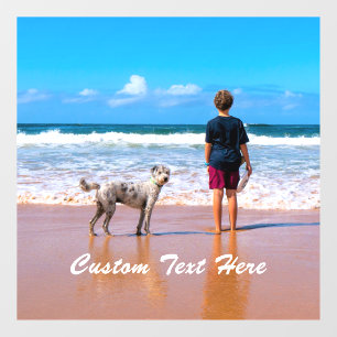 Design Your Own Pet Photo Window Cling Custom Text