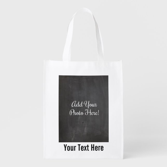 Design Your Own Photo and Text Custom Resuable Bag (Front)