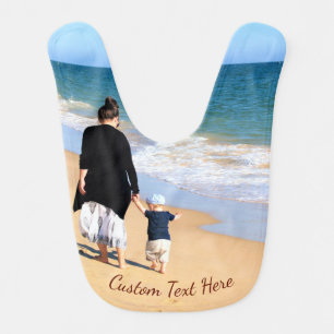 Design Your Own Photo Baby Bib Personalized Text